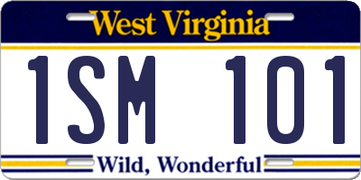WV license plate 1SM101