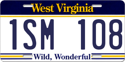 WV license plate 1SM108