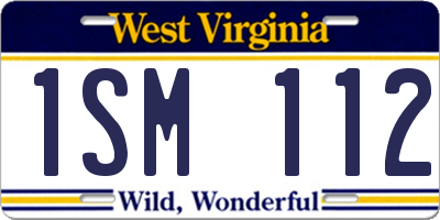 WV license plate 1SM112