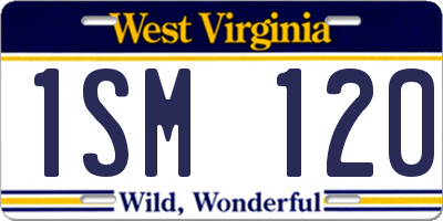 WV license plate 1SM120