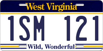 WV license plate 1SM121