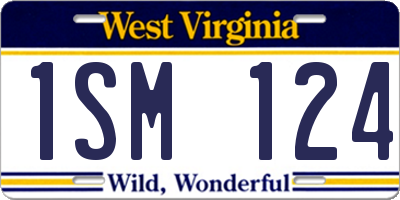 WV license plate 1SM124