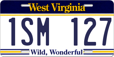 WV license plate 1SM127