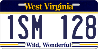 WV license plate 1SM128