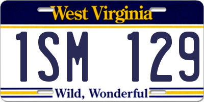 WV license plate 1SM129