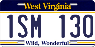 WV license plate 1SM130