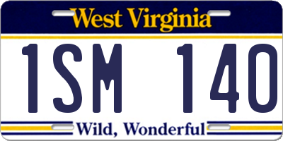 WV license plate 1SM140