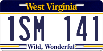 WV license plate 1SM141