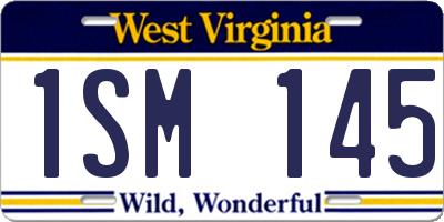 WV license plate 1SM145