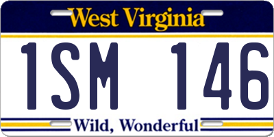 WV license plate 1SM146