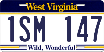 WV license plate 1SM147