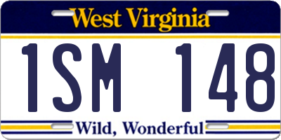 WV license plate 1SM148