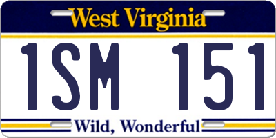 WV license plate 1SM151