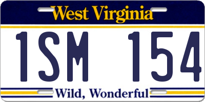 WV license plate 1SM154