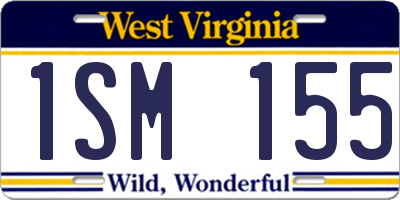 WV license plate 1SM155