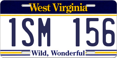 WV license plate 1SM156