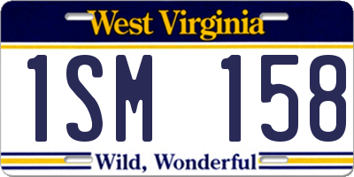 WV license plate 1SM158