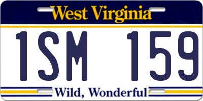 WV license plate 1SM159