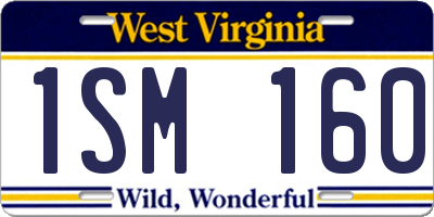 WV license plate 1SM160