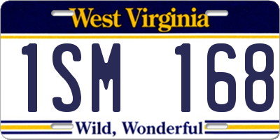 WV license plate 1SM168