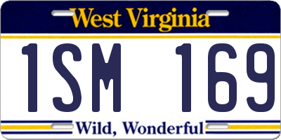 WV license plate 1SM169