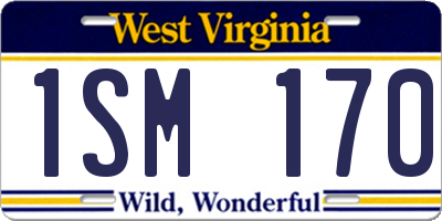 WV license plate 1SM170