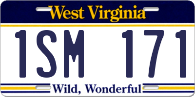 WV license plate 1SM171