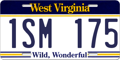 WV license plate 1SM175