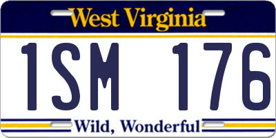 WV license plate 1SM176