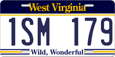 WV license plate 1SM179