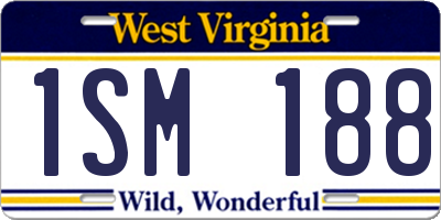 WV license plate 1SM188