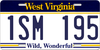 WV license plate 1SM195