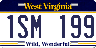 WV license plate 1SM199