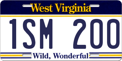 WV license plate 1SM200