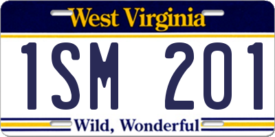 WV license plate 1SM201