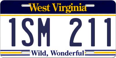 WV license plate 1SM211