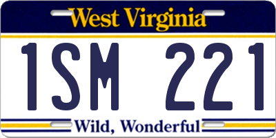 WV license plate 1SM221