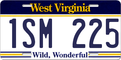 WV license plate 1SM225