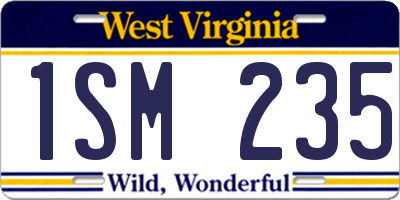 WV license plate 1SM235