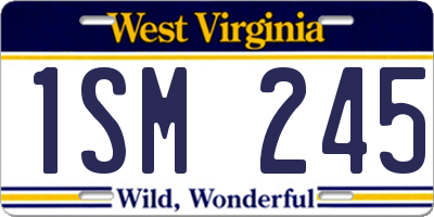 WV license plate 1SM245