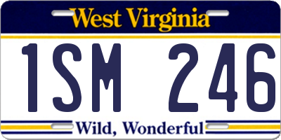 WV license plate 1SM246