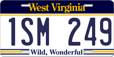 WV license plate 1SM249