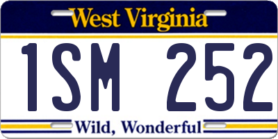 WV license plate 1SM252