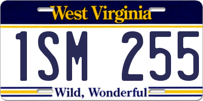 WV license plate 1SM255