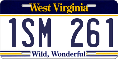 WV license plate 1SM261