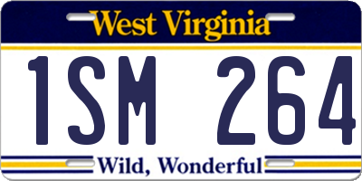 WV license plate 1SM264