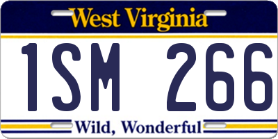 WV license plate 1SM266