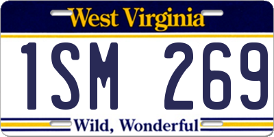 WV license plate 1SM269