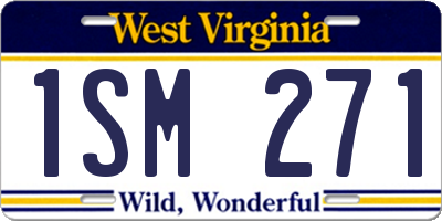 WV license plate 1SM271