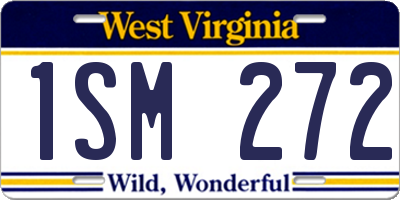 WV license plate 1SM272